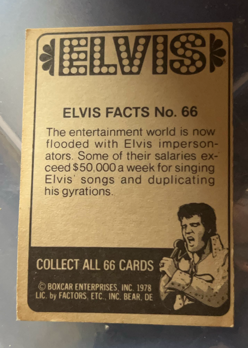 1978 Elvis Presley Trading Card #66